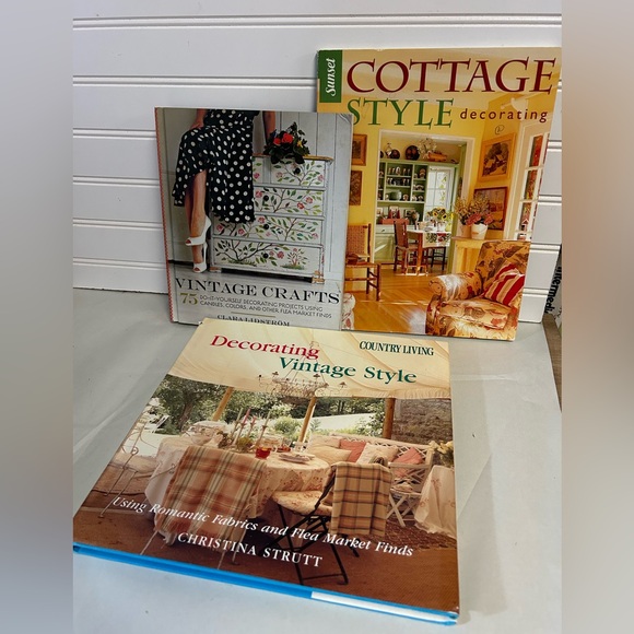 Lot of 3 Vintage Style Decorating Books Crafts Farmhouse Cottage decor - Picture 1 of 11